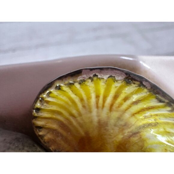 Vintage Fitz & Floyd Shell Trinket Soap Dish Ceramic White Beach Decor 5" DIA - Picture 9 of 13